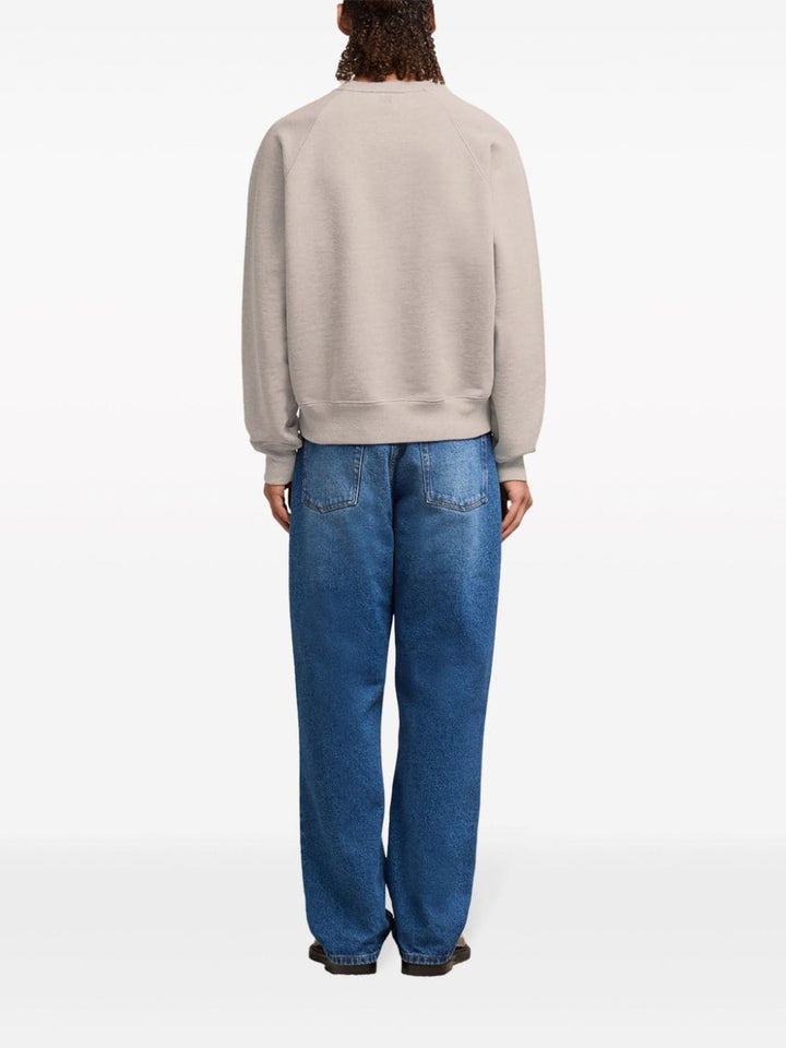 Ami sweat col rond beige clair chine - Lothaire