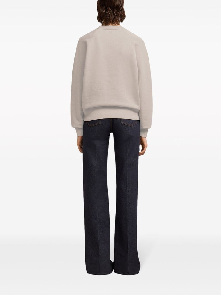 Ami sweat col rond beige clair chine - Lothaire