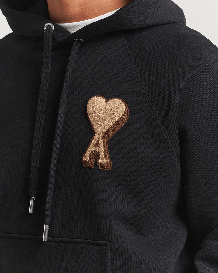 AMI - Sweatshirt Noir Ami de Cœur en Coton - Lothaire