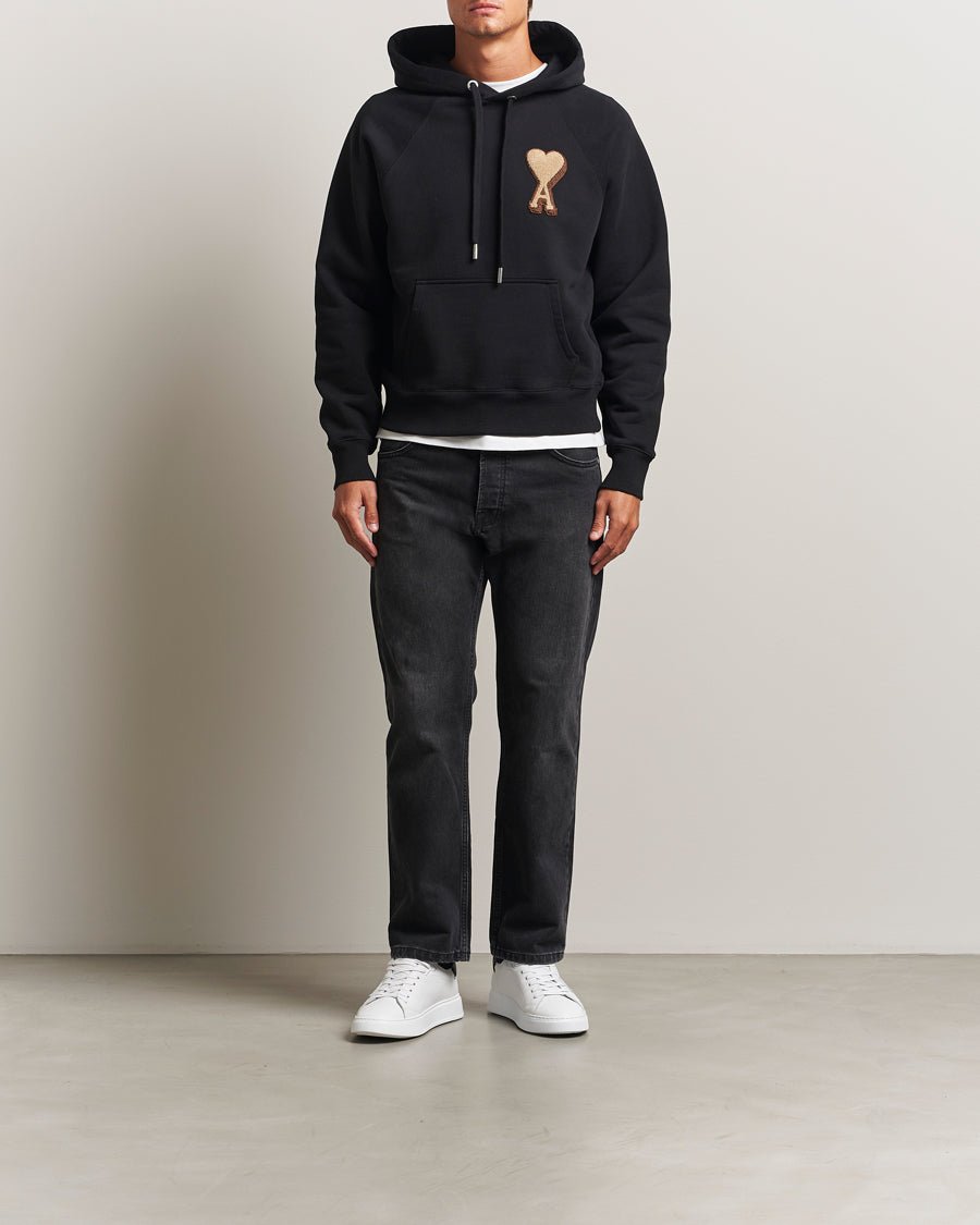 AMI - Sweatshirt Noir Ami de Cœur en Coton - Lothaire
