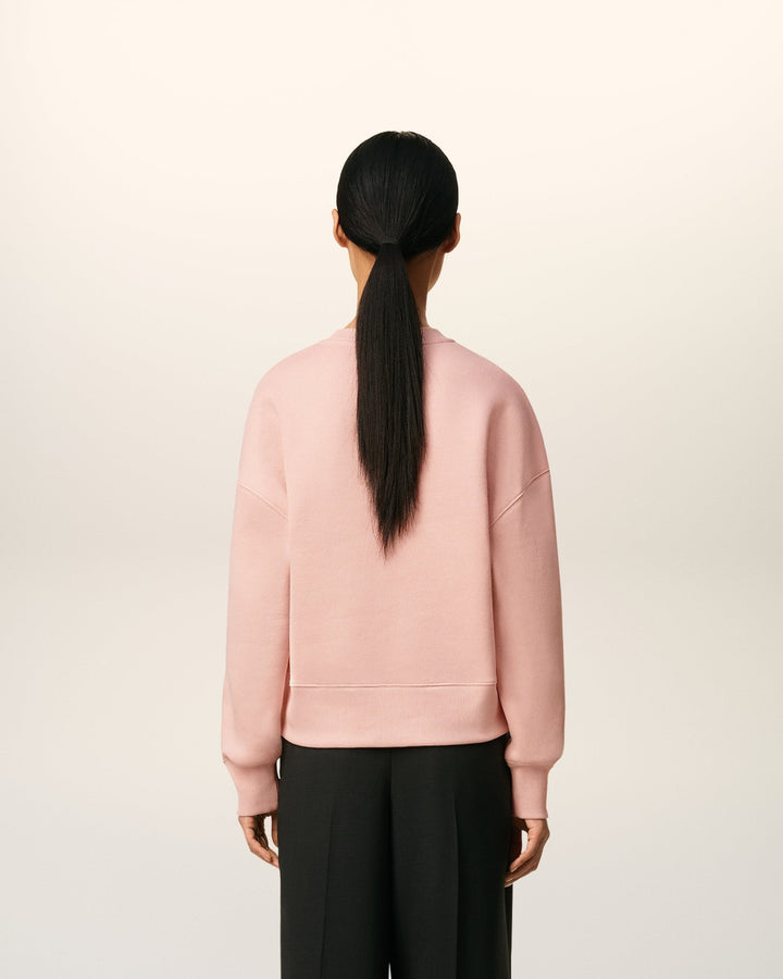 AMI - Sweatshirt rose ami de cœur en coton - Lothaire