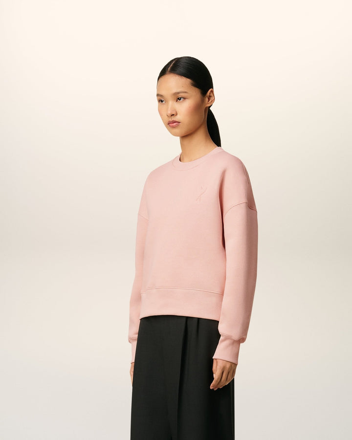 AMI - Sweatshirt rose ami de cœur en coton - Lothaire