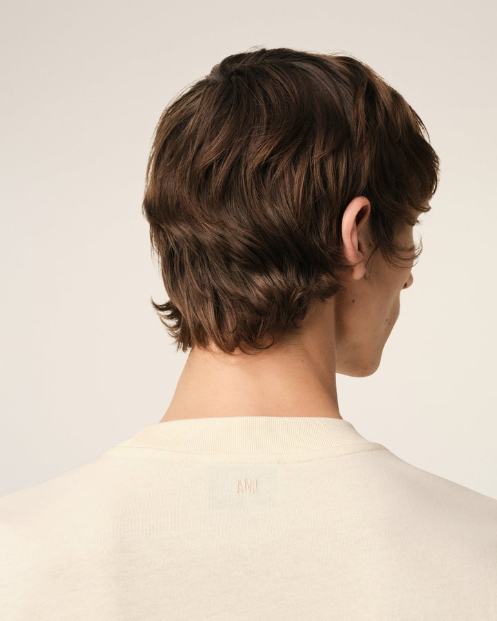 AMI - T - SHIRT BEIGE PATCH AMI PARIS Beige - Lothaire