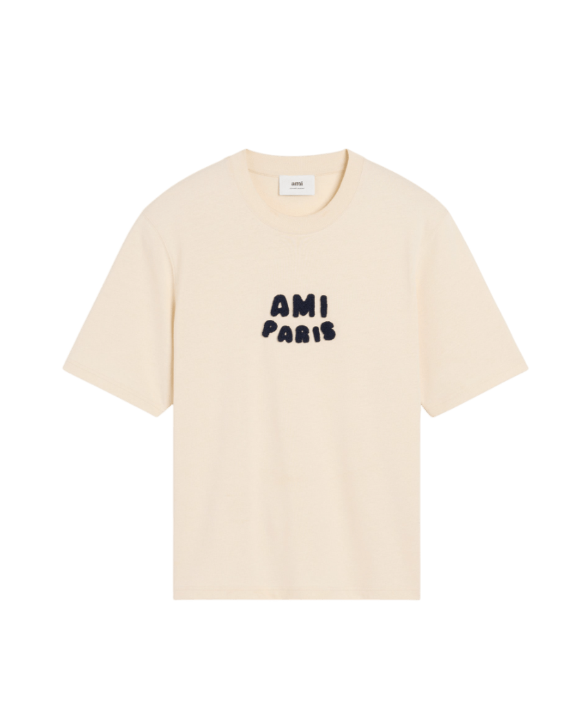 AMI - T - SHIRT BEIGE PATCH AMI PARIS Beige - Lothaire
