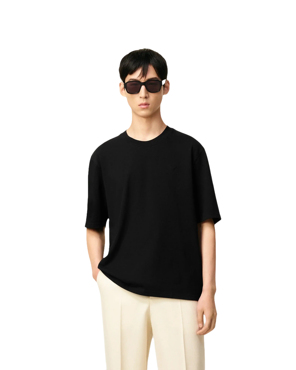 AMI - T-shirt brodé Noir - Lothaire