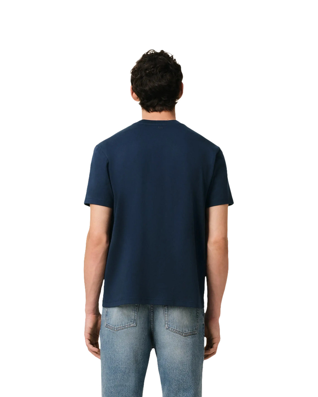 AMI - T-shirt en Coton Bleu marine - Lothaire