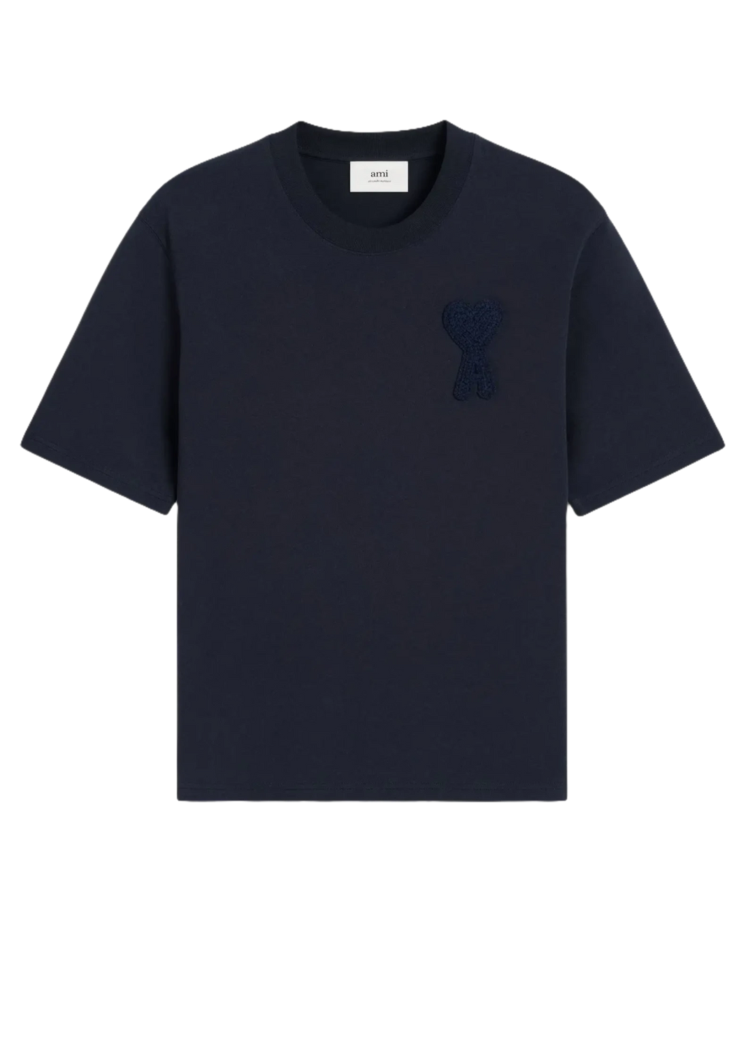 AMI - T - SHIRT PATCH AMI DE COEUR Bleu marine - Lothaire