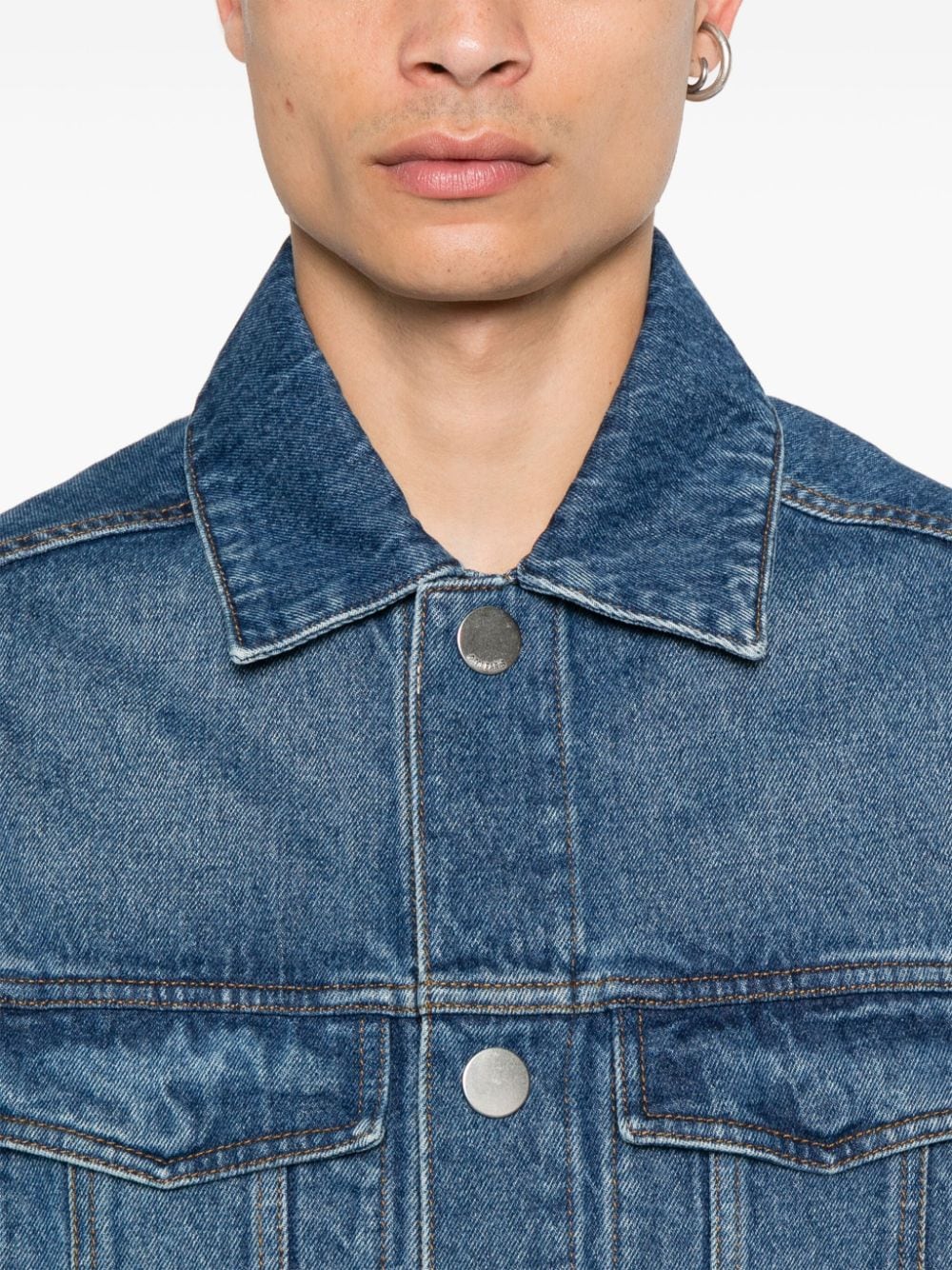 Ami vest en jean bleu used - Lothaire