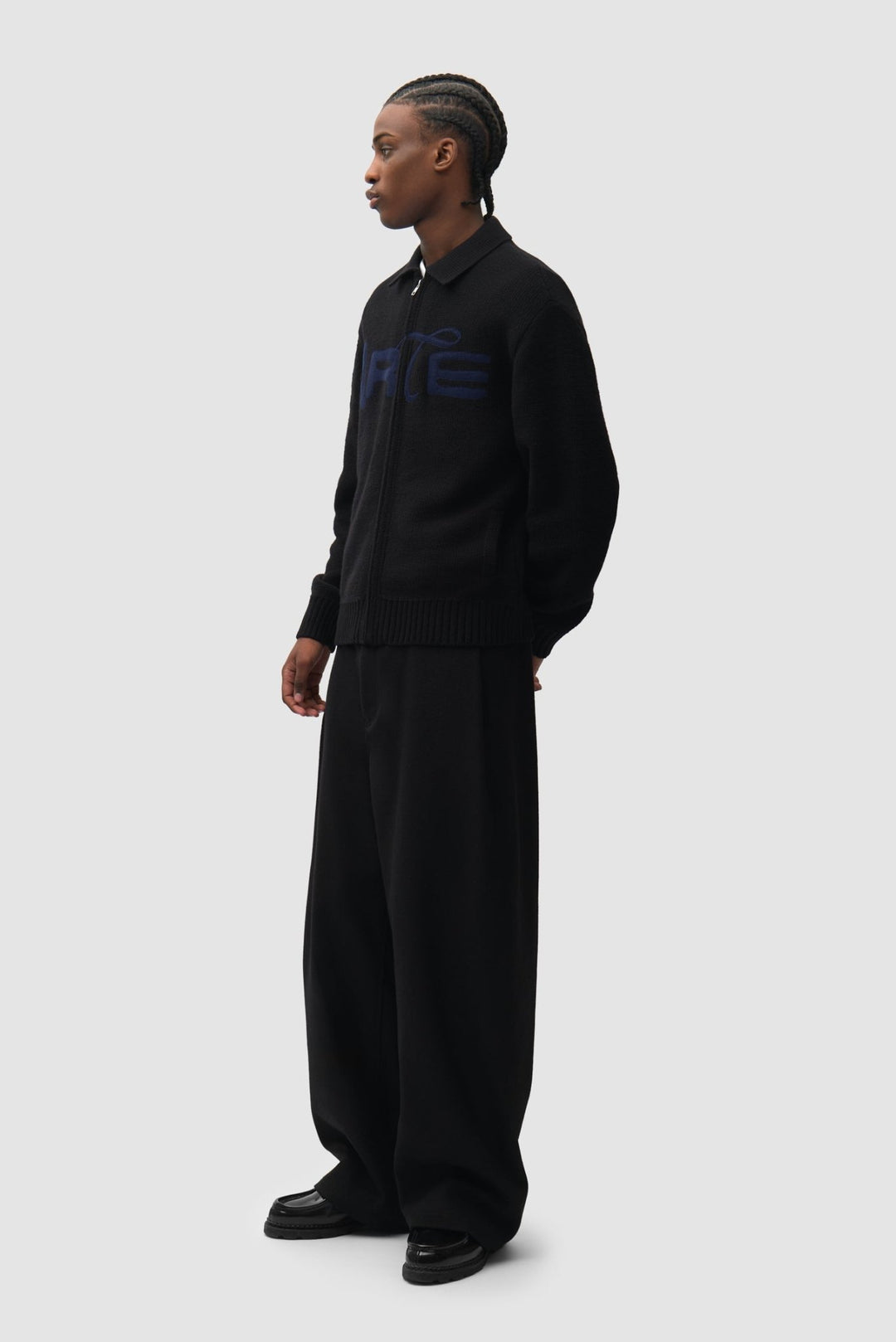 ARTE - Cardigan zippé Stencil Noir - Lothaire
