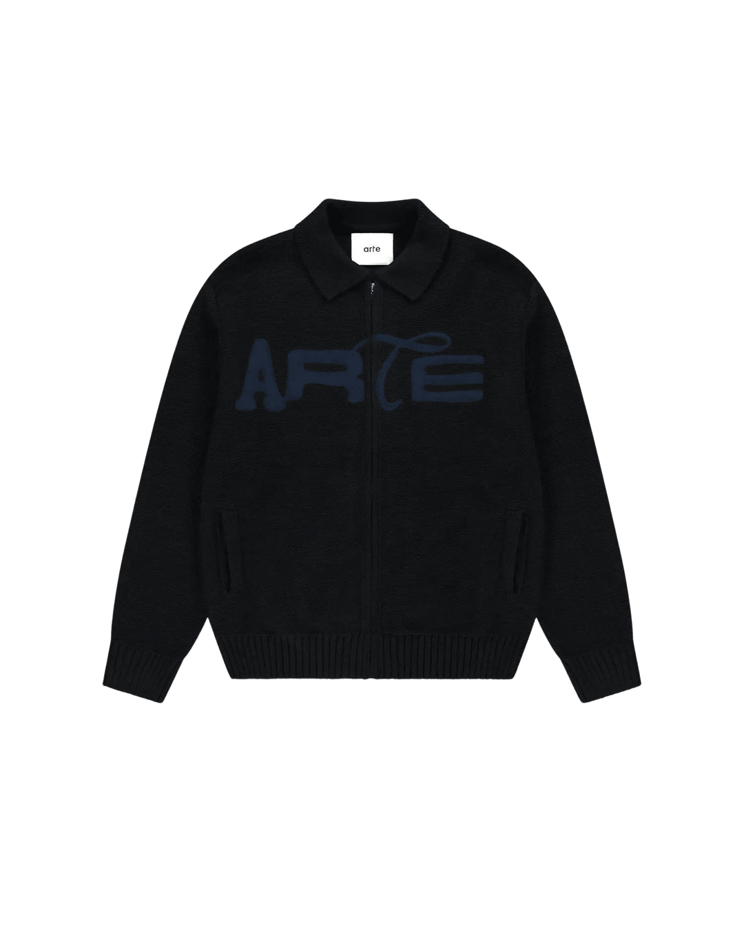 ARTE - Cardigan zippé Stencil Noir - Lothaire