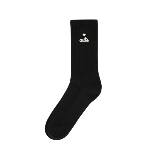 ARTE - Chaussettes avec logo en forme de cœur Noir - Lothaire