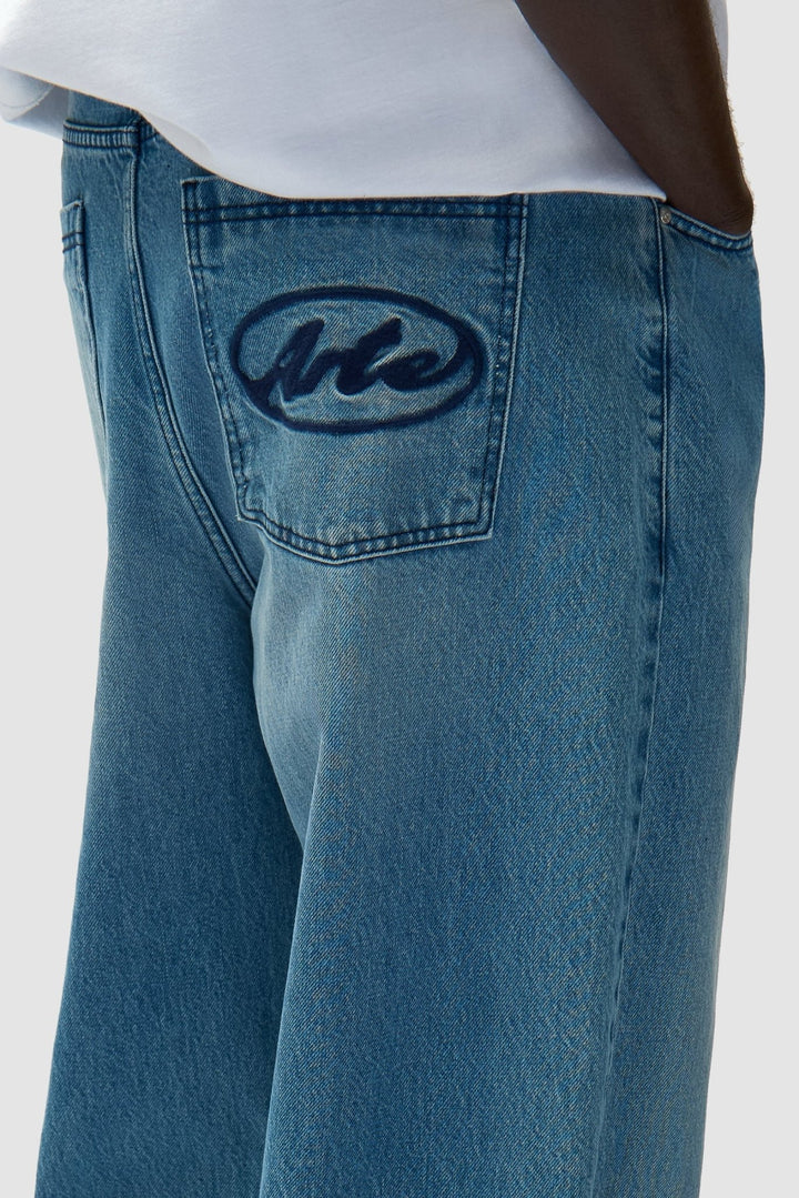 ARTE - Pantalon à poche avec logo circulaire Bleu - Lothaire