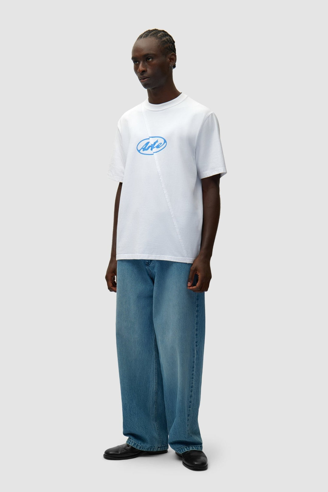 ARTE - Pantalon à poche avec logo circulaire Bleu - Lothaire