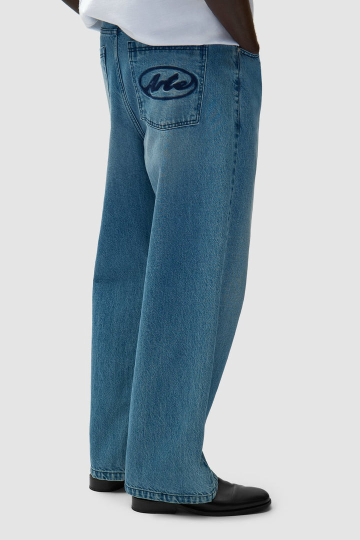ARTE - Pantalon à poche avec logo circulaire Bleu - Lothaire