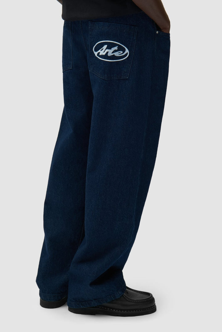 ARTE - Pantalon à poche avec logo circulaire Marine - Lothaire