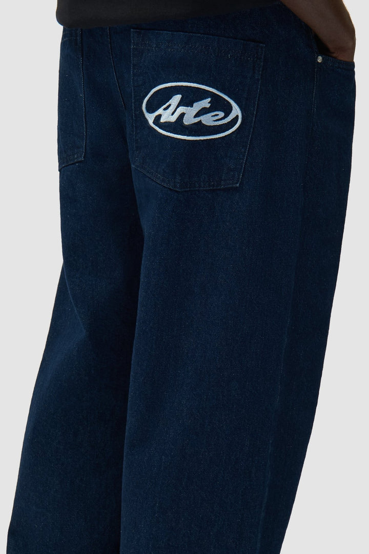 ARTE - Pantalon à poche avec logo circulaire Marine - Lothaire
