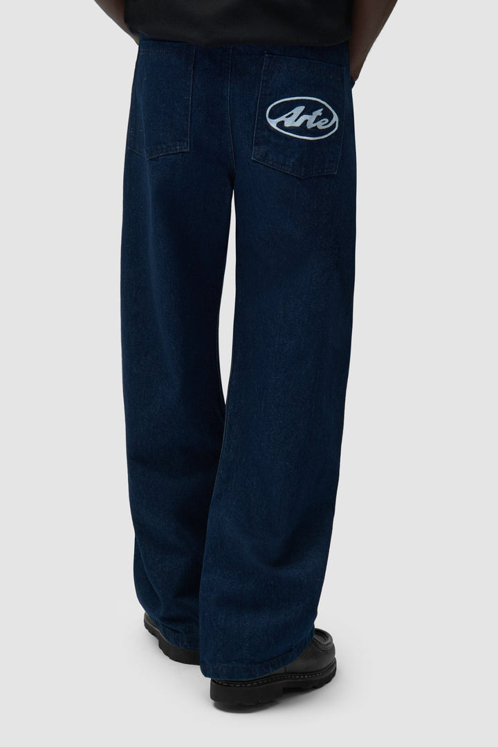 ARTE - Pantalon à poche avec logo circulaire Marine - Lothaire