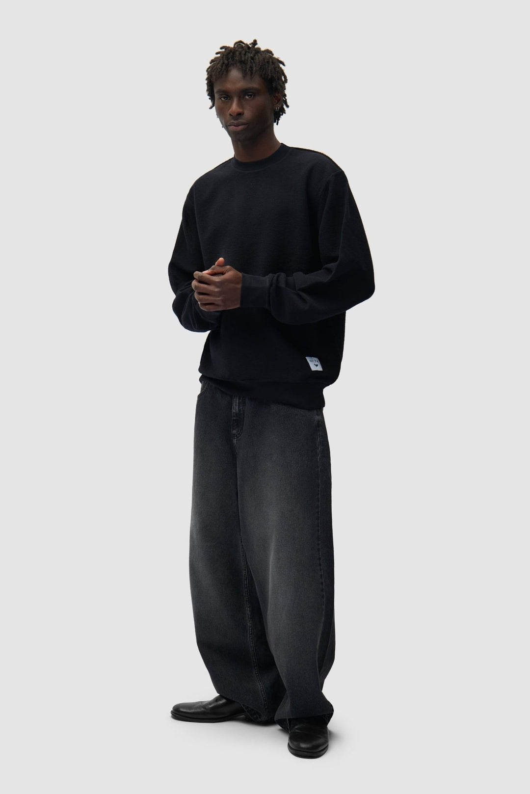 ARTE - Pantalon baggy délavé Noir - Lothaire