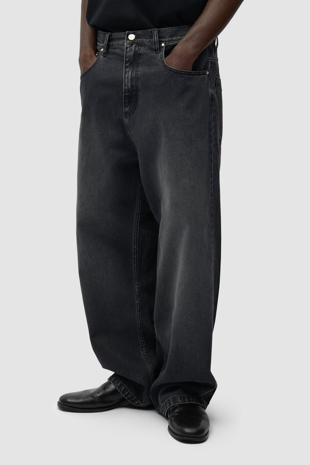 ARTE - Pantalon baggy délavé Noir - Lothaire