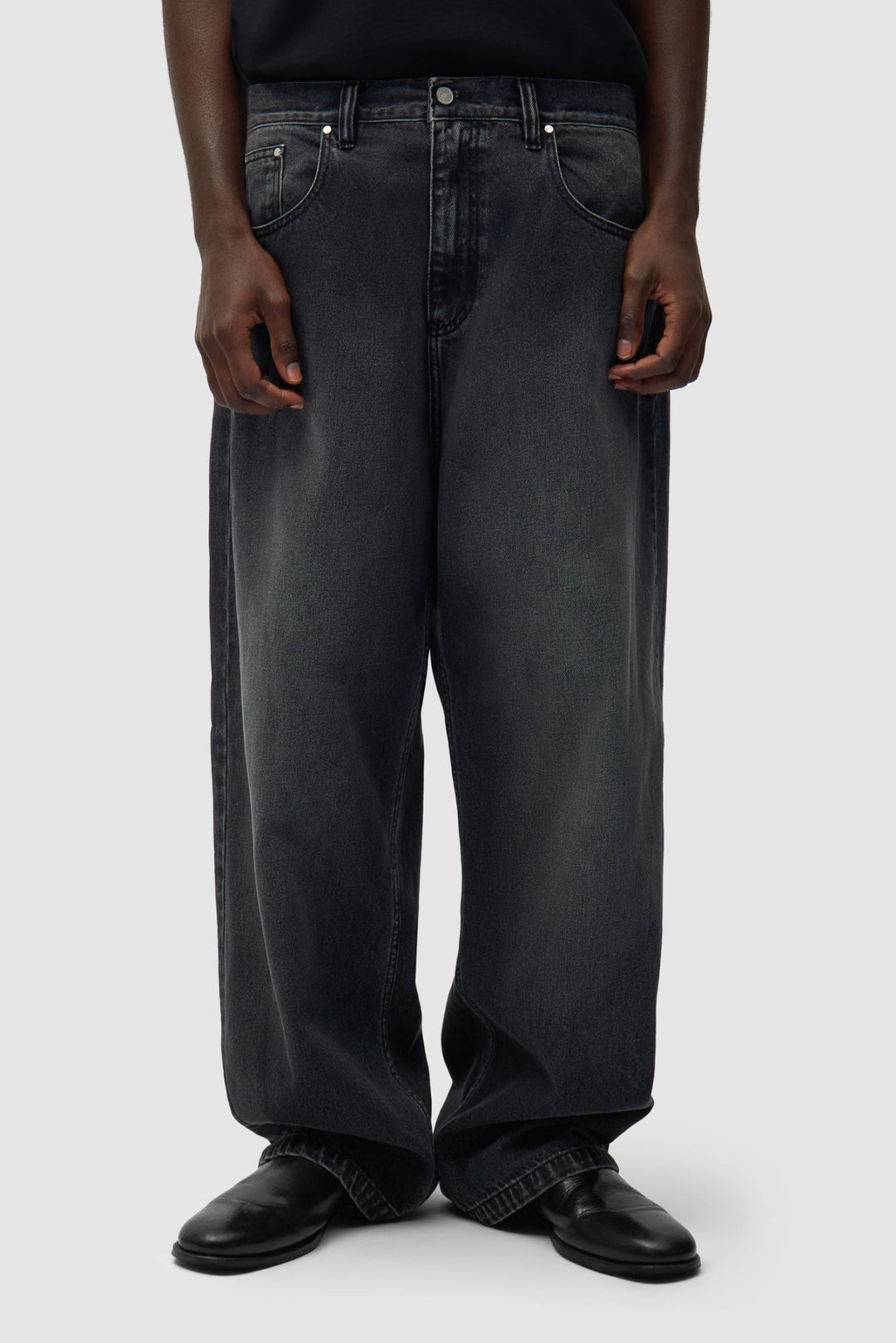ARTE - Pantalon baggy délavé Noir - Lothaire