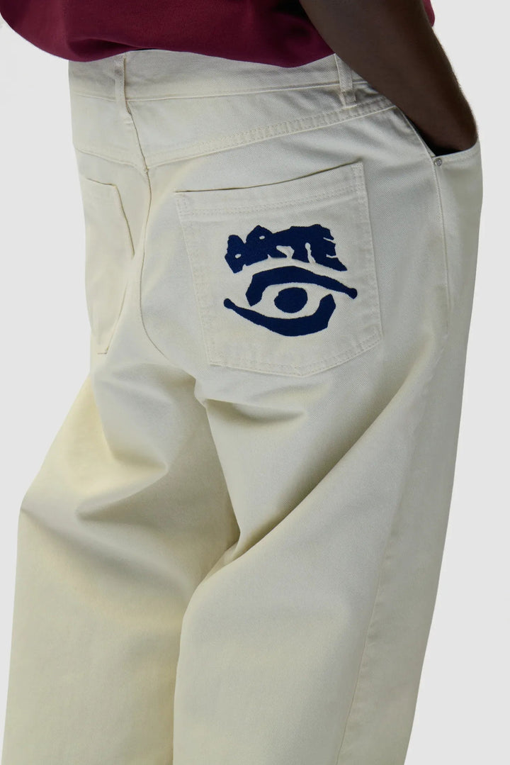 ARTE - Pantalon graphique à poche arrière Cream - Lothaire