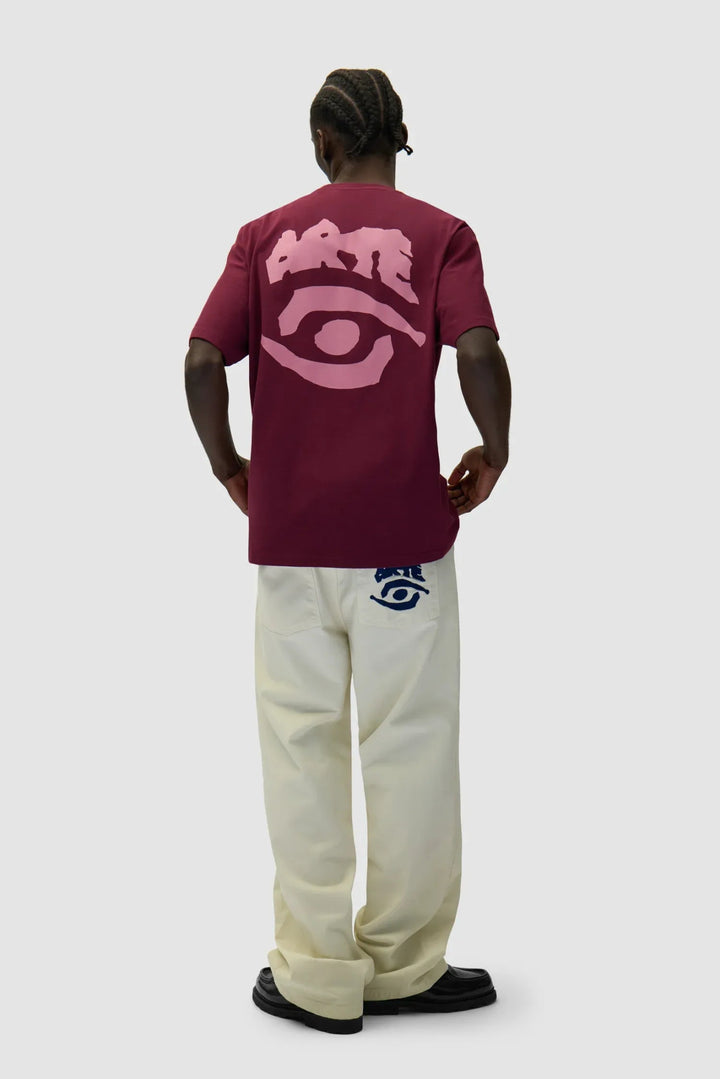 ARTE - Pantalon graphique à poche arrière Cream - Lothaire