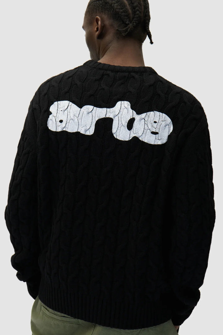 ARTE - Pull en maille noir - Lothaire