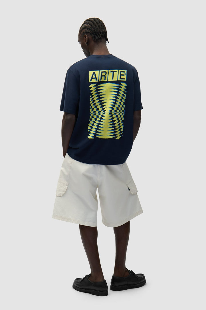 ARTE - Résumé Imprimer au dos T-shirt Bleu marine - Lothaire