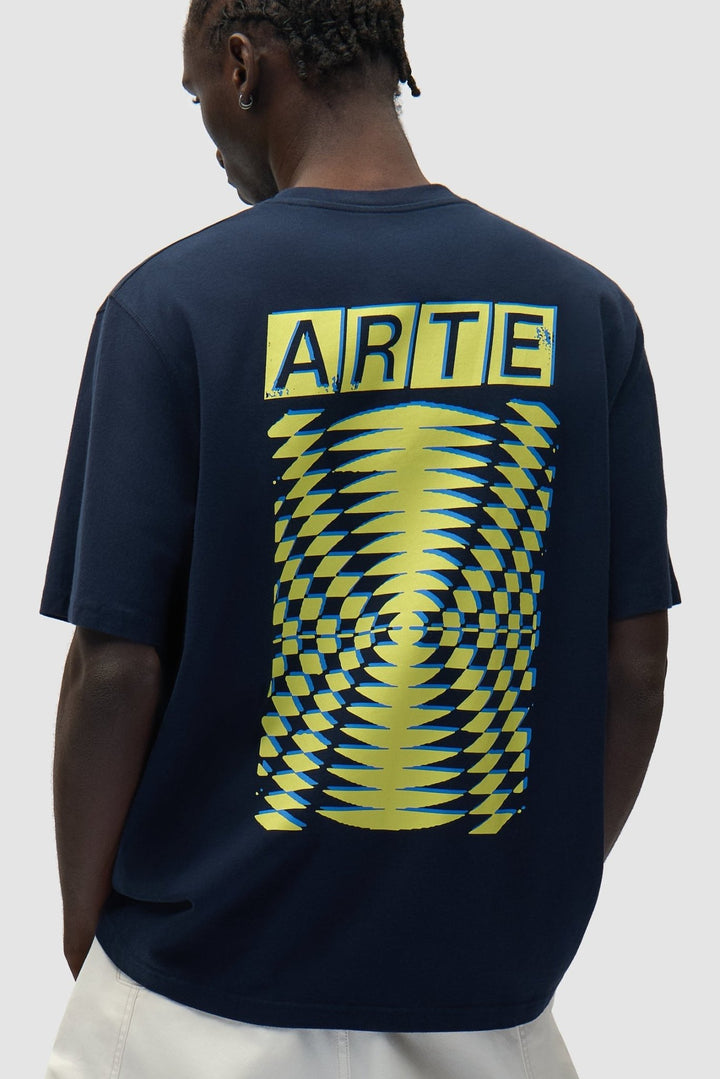 ARTE - Résumé Imprimer au dos T-shirt Bleu marine - Lothaire