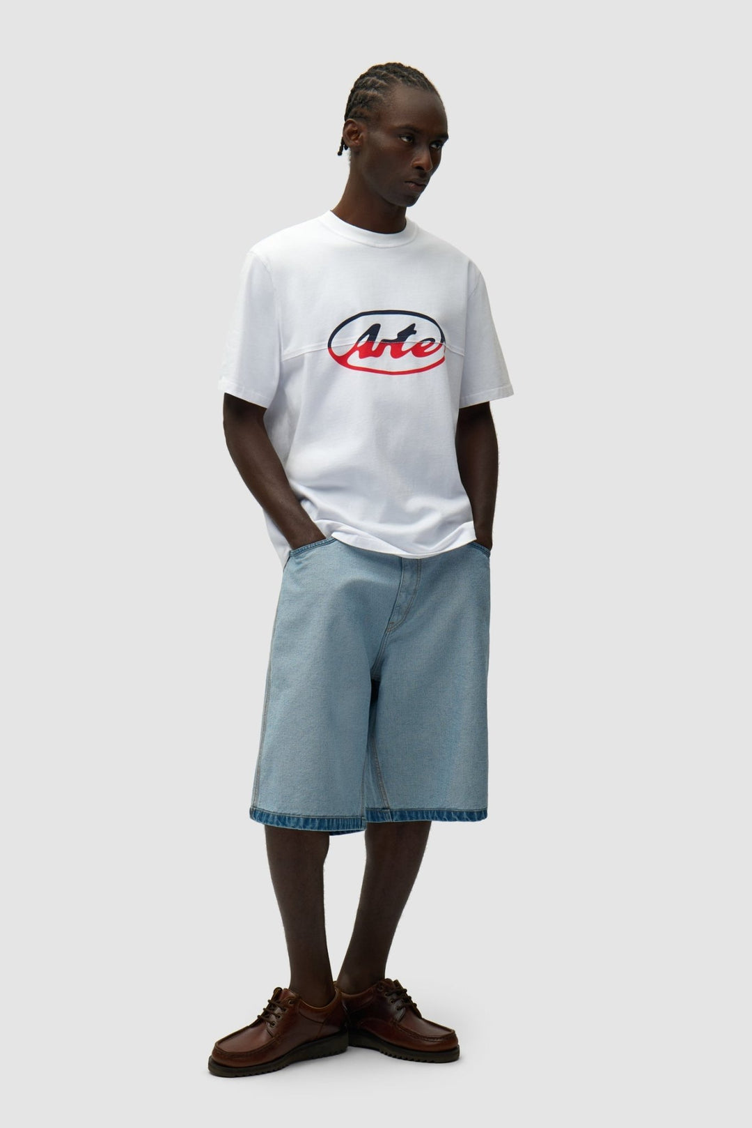 ARTE - Short en denim Inside/Out Bleu clair - Lothaire