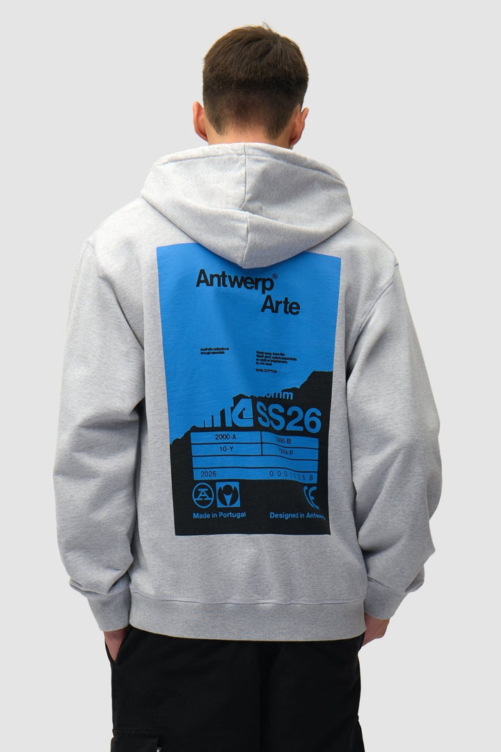 ARTE - Sweat à Capuche avec Poster au dos Gris - Lothaire