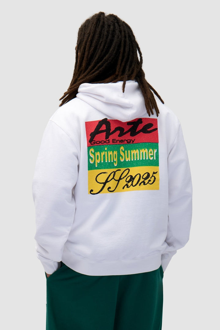 ARTE - Sweat à capuche imprimé Energy Blanc - Lothaire