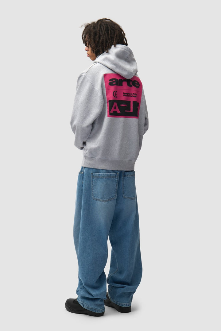 ARTE - Sweat à capuche Pink Serial Gris - Lothaire