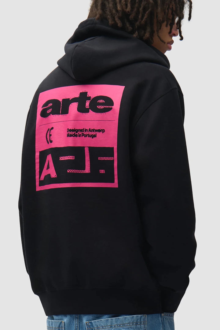 ARTE - Sweat à capuche Pink Serial Noir - Lothaire