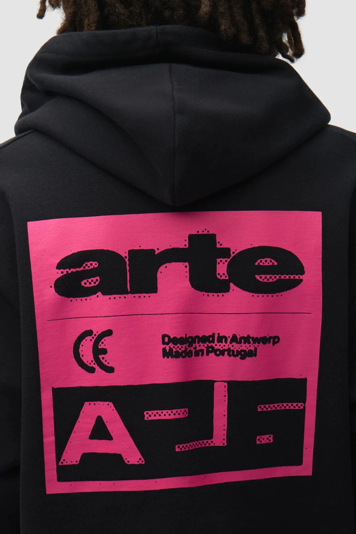 ARTE - Sweat à capuche Pink Serial Noir - Lothaire