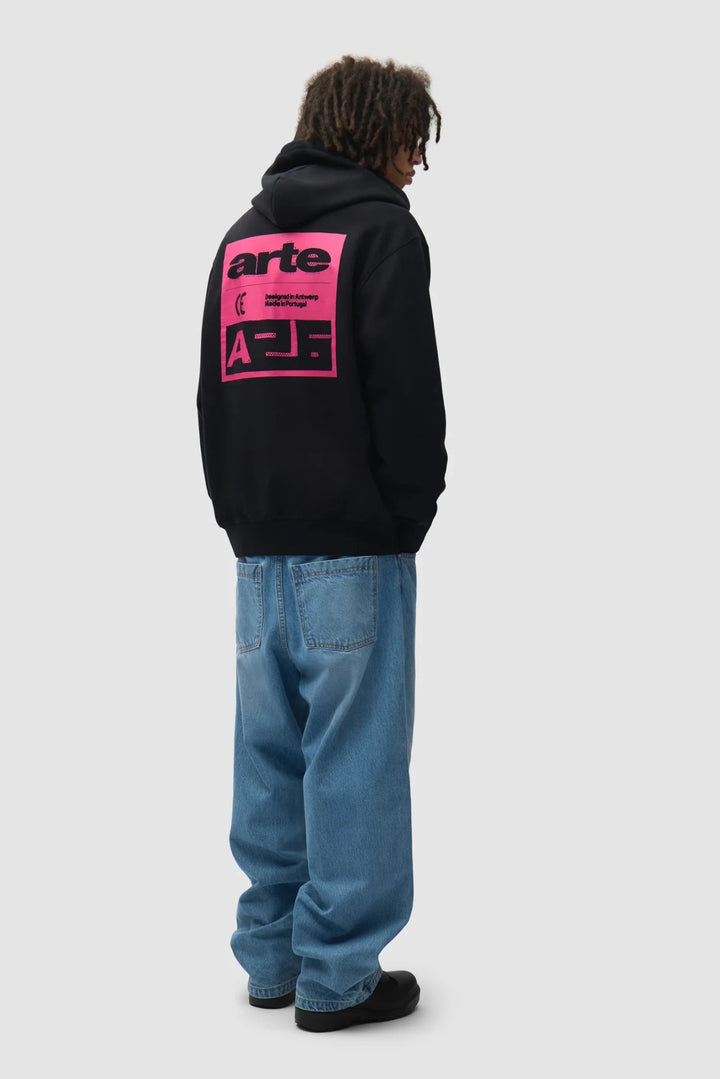 ARTE - Sweat à capuche Pink Serial Noir - Lothaire