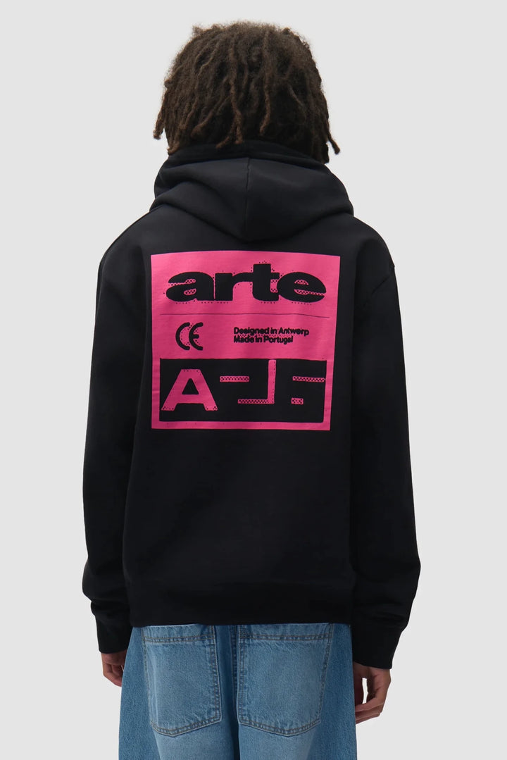 ARTE - Sweat à capuche Pink Serial Noir - Lothaire