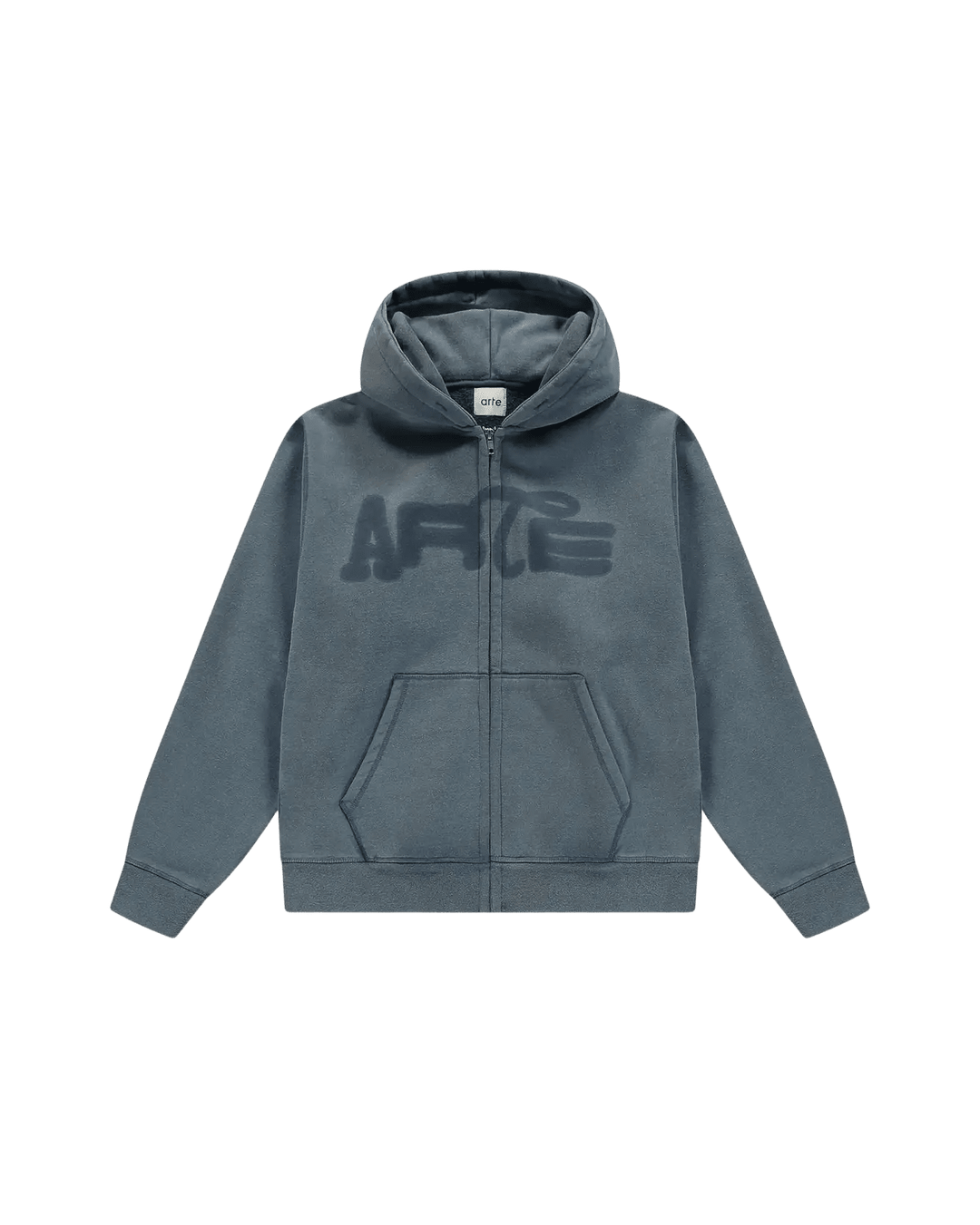 ARTE - Sweat zippé à capuche Stencil Sunfade Bleu marine - Lothaire
