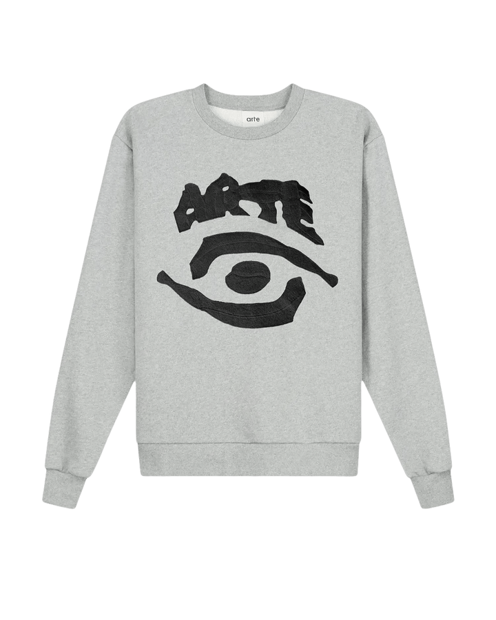 ARTE - Sweatshirt Col ras du cou avec œil Gris - Lothaire