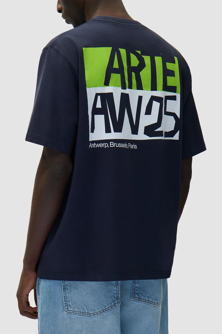 ARTE - T-shirt à imprimé découpé Marine - Lothaire