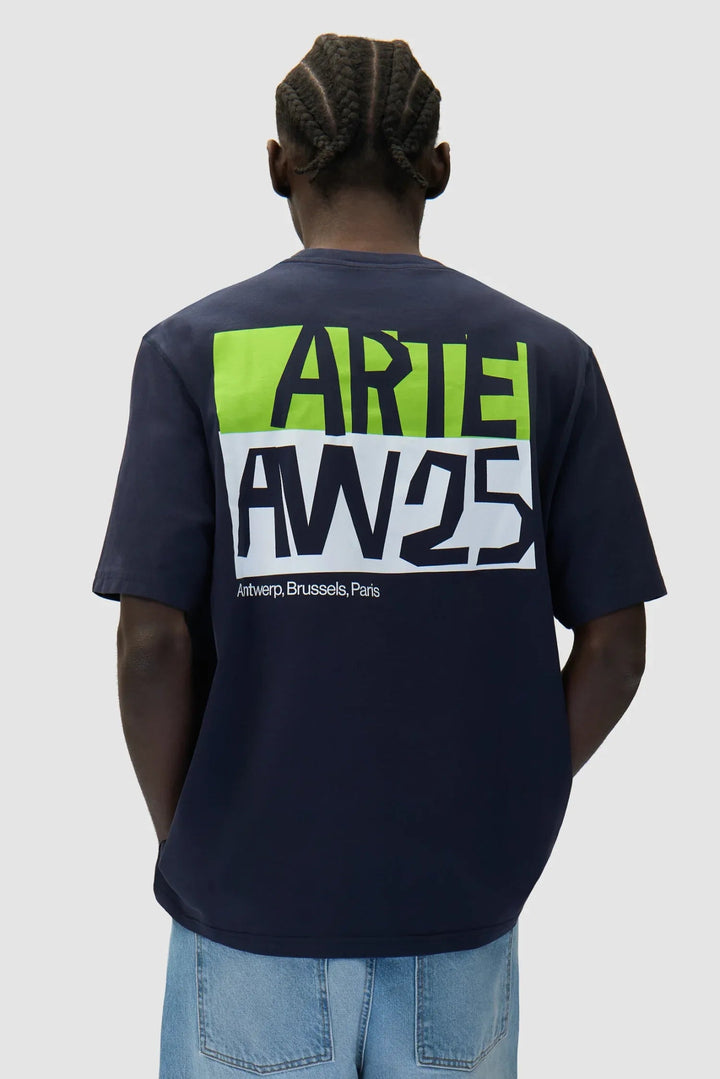 ARTE - T-shirt à imprimé découpé Marine - Lothaire