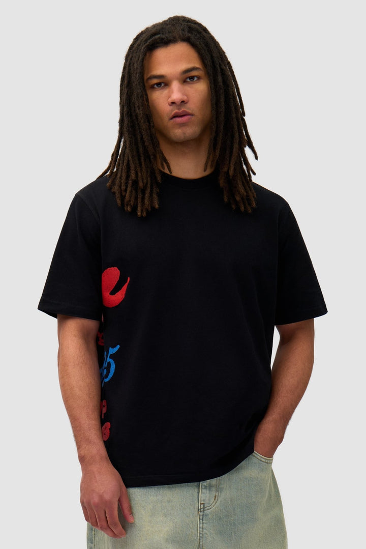 ARTE - T-shirt à imprimé latéral Noir - Lothaire