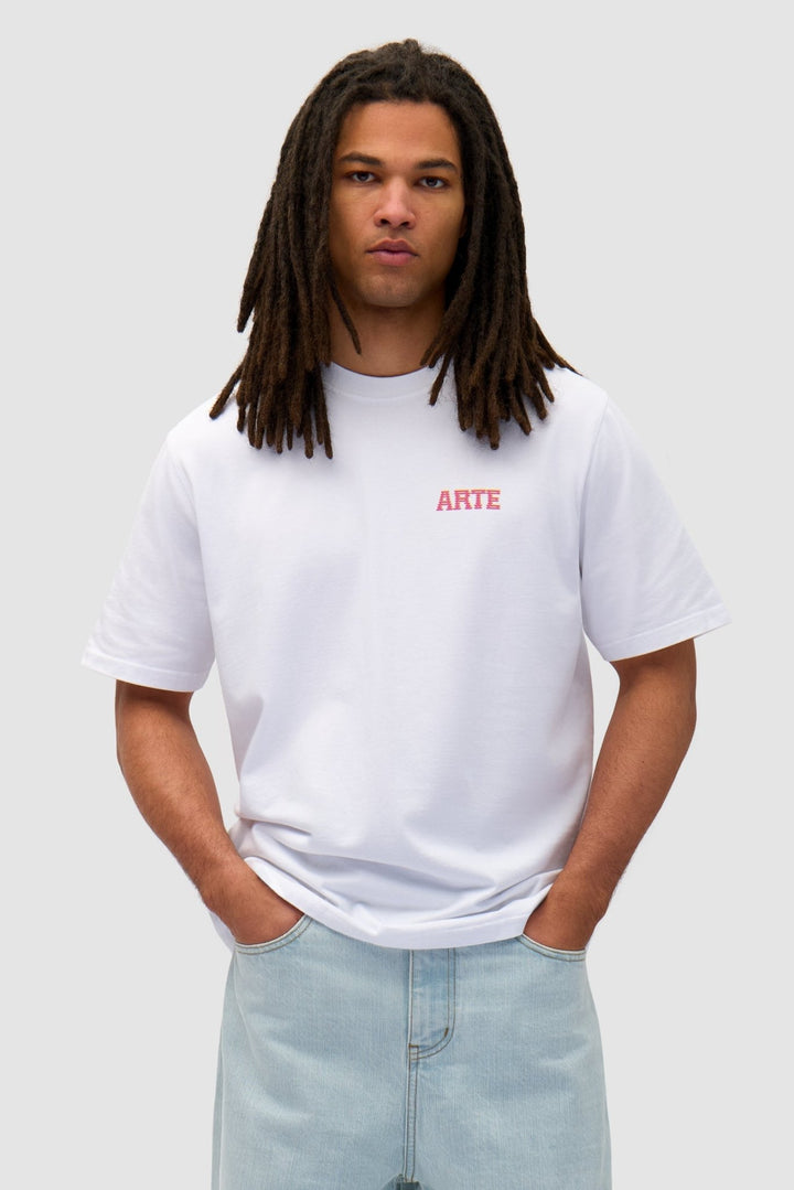 ARTE - T-shirt à imprimé mural dans le dos Blanc - Lothaire