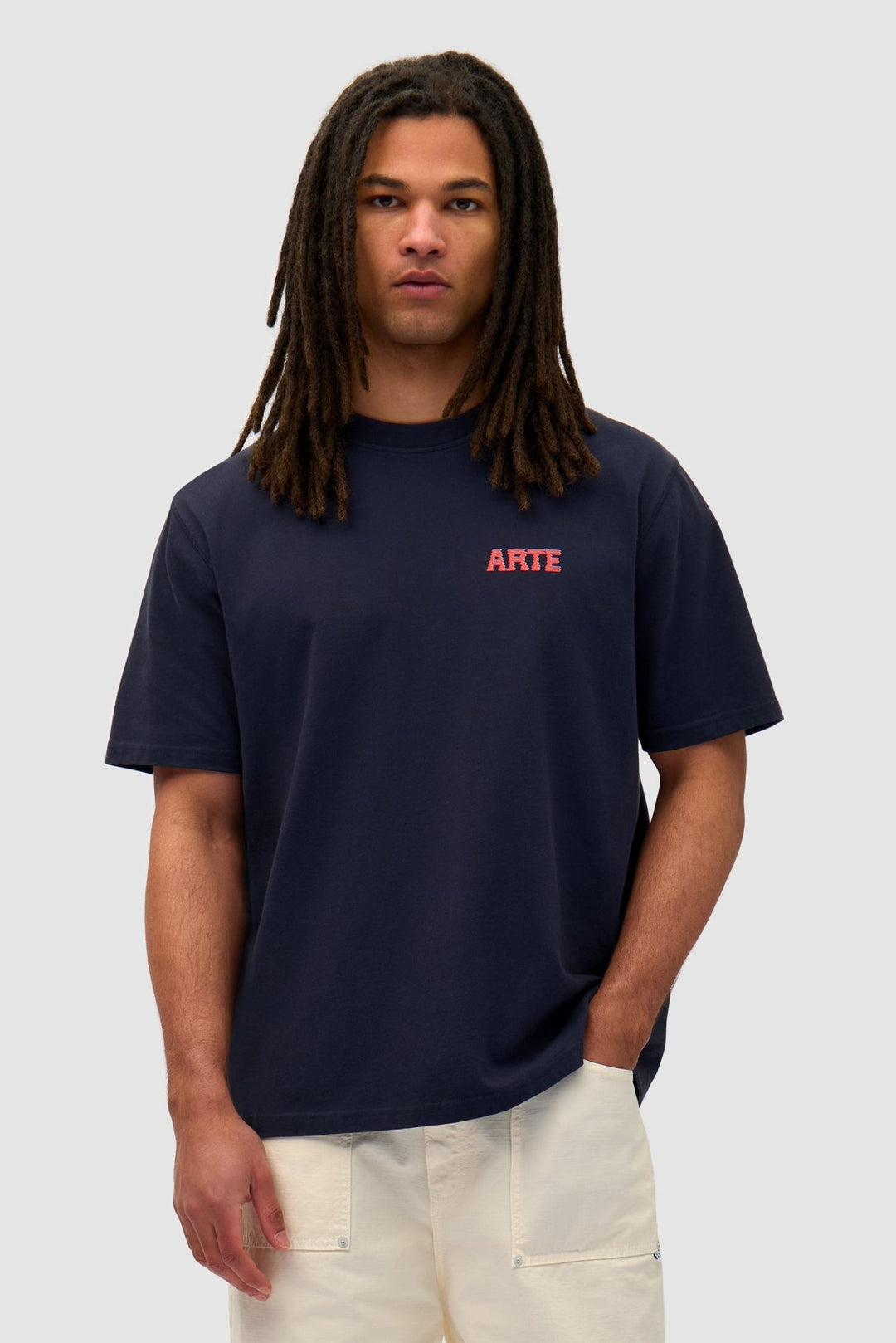 ARTE - T-shirt à imprimé mural dans le dos Bleu marine - Lothaire