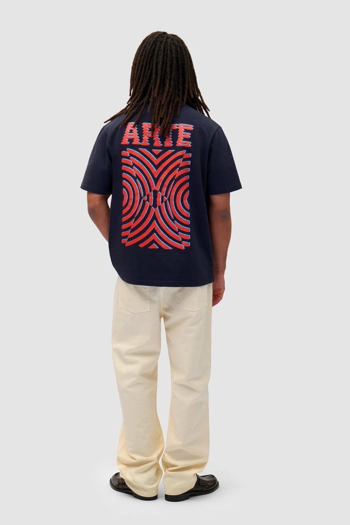 ARTE - T-shirt à imprimé mural dans le dos Bleu marine - Lothaire