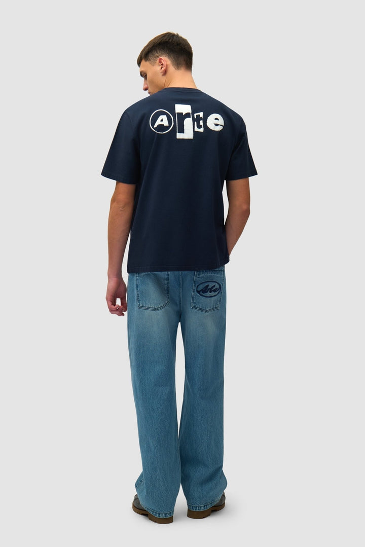 ARTE - T-shirt Collage dos Bleu marine - Lothaire