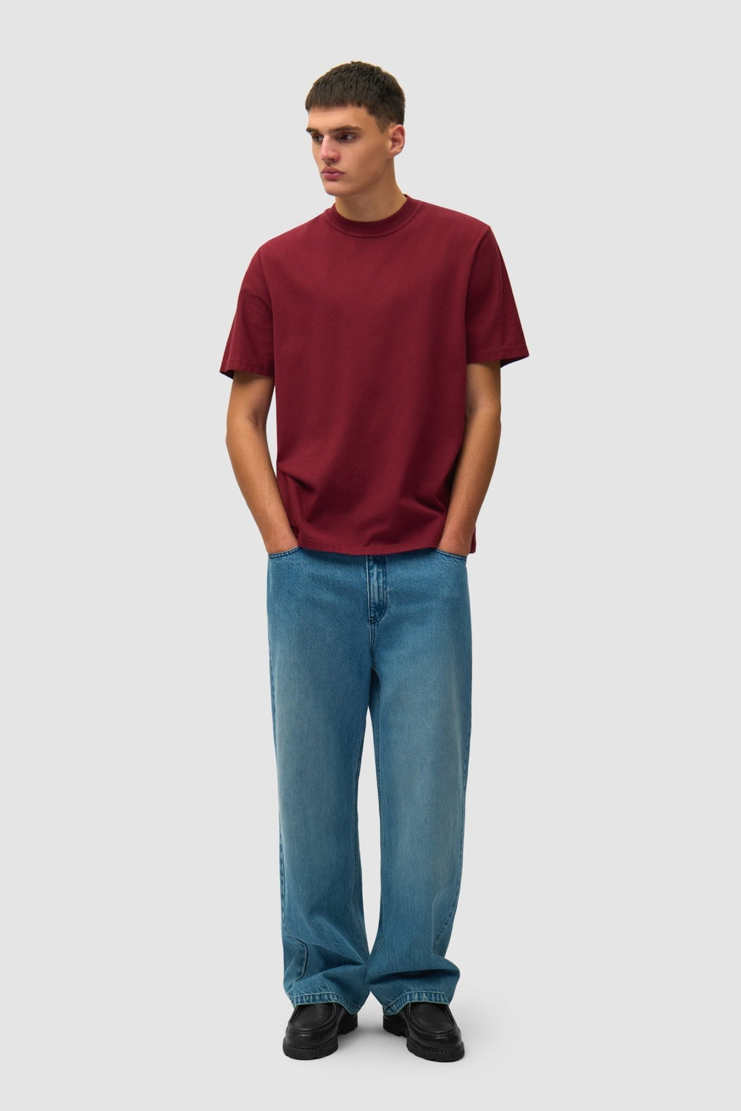 ARTE - T-shirt imprimé abstrait dos en coton Bordeaux - Lothaire