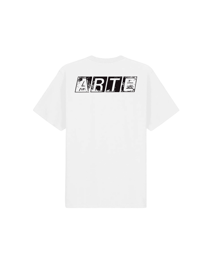 ARTE - T-shirt imprimé délavé au dos Blanc - Lothaire