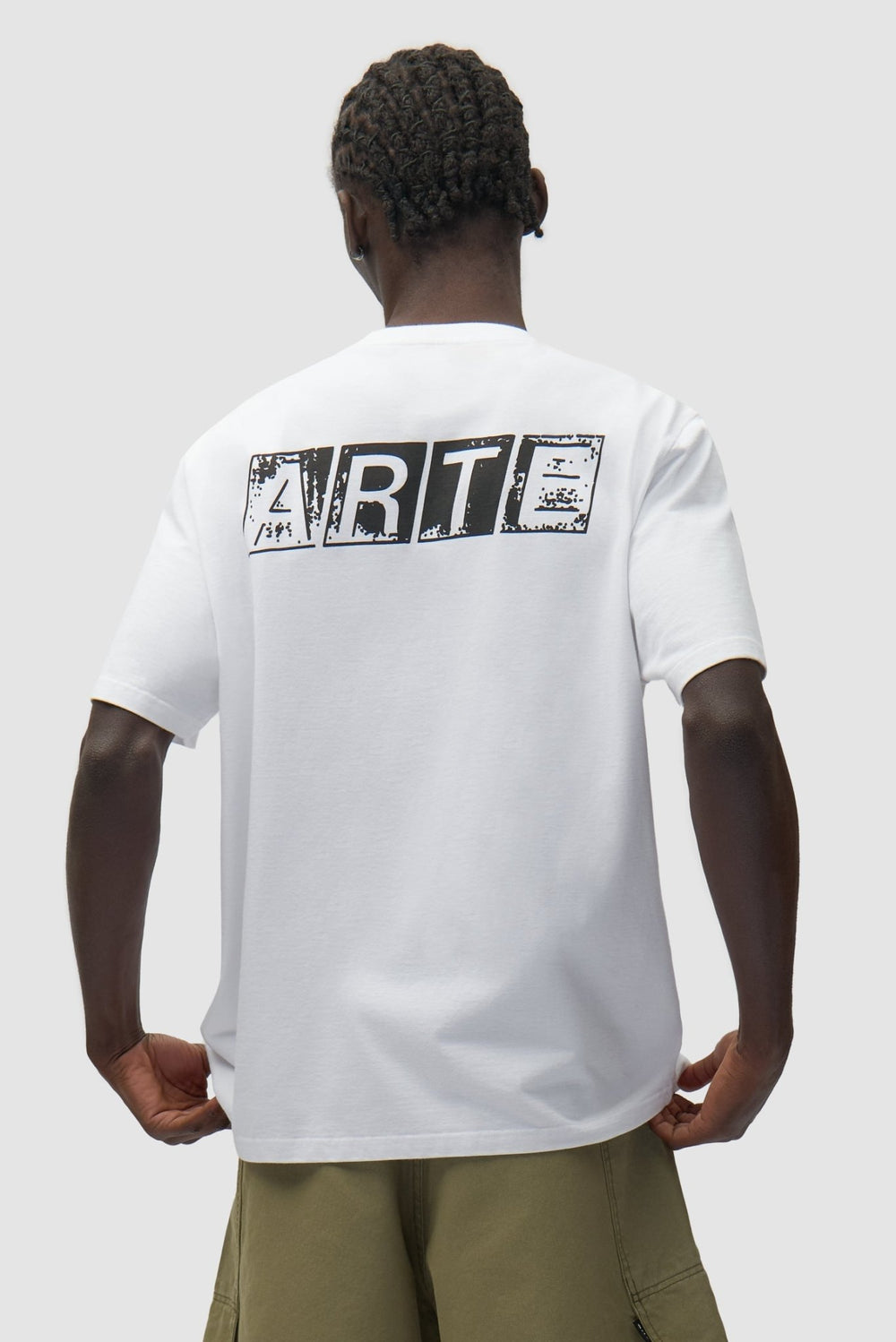 ARTE - T-shirt imprimé délavé au dos Blanc - Lothaire