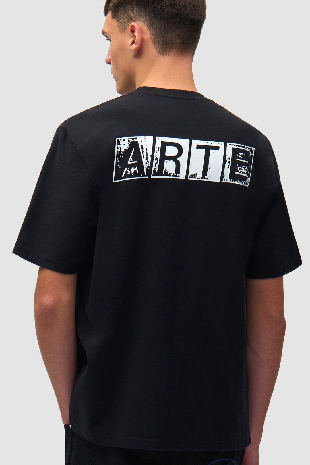 ARTE - T-shirt imprimé délavé au dos Noir - Lothaire